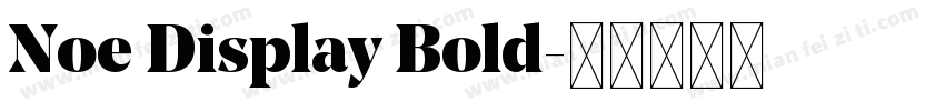 Noe Display Bold字体转换